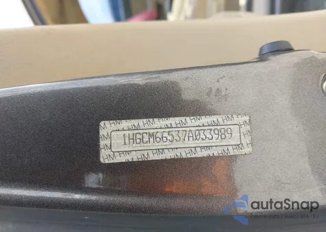 2007 Honda Accord 3.0 Ex from USA, damaged, VIN 1HGCM66537A033989